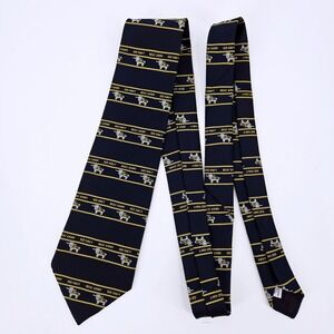 US Navy Midshipmen Store Tie Beat Army Go Navy Bill the Goat Silk Blend EUC